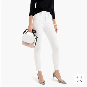 JCrew 9” High Rise Skinny Jean in White